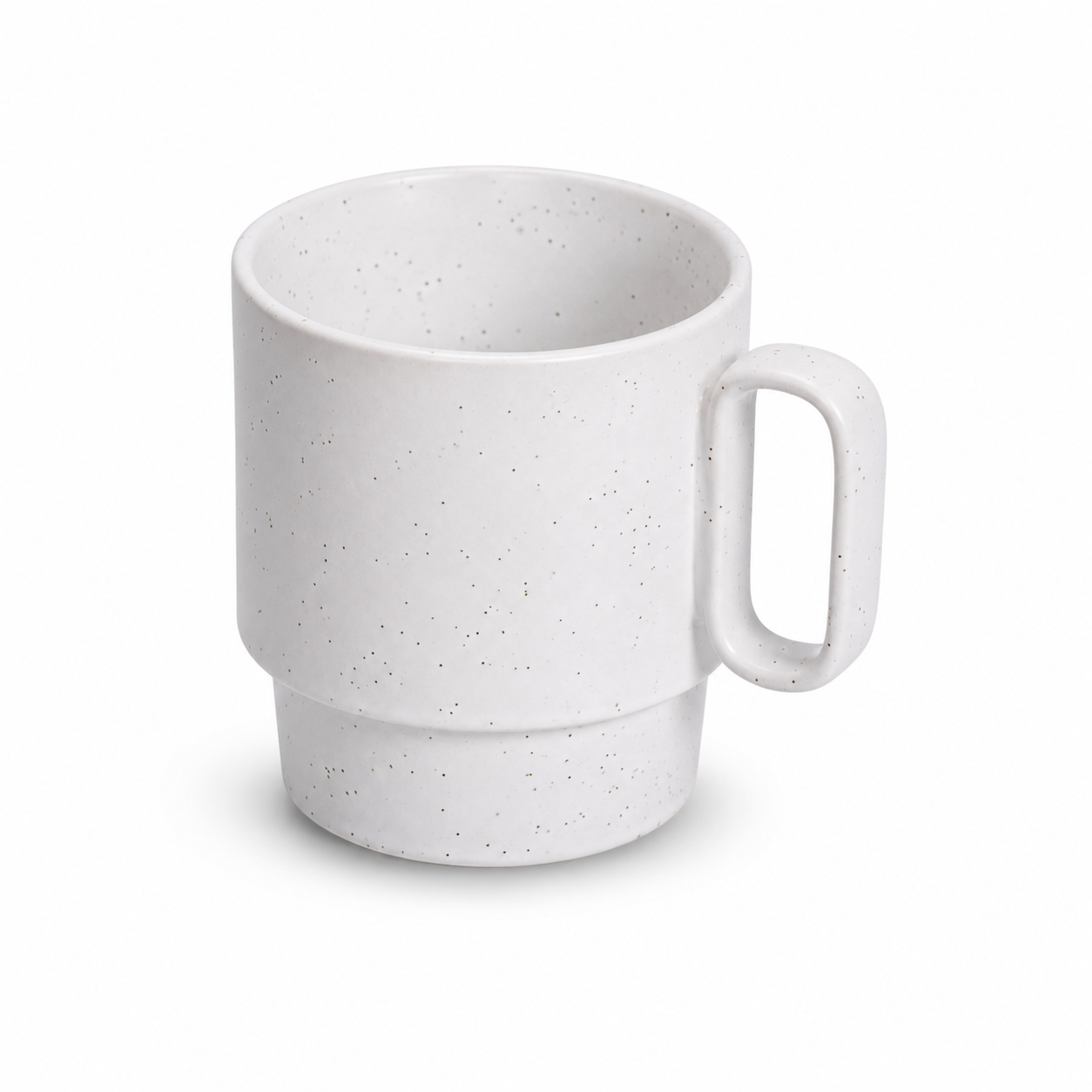 Bacimi® Stoneware Coffee Mugs Set of 4 with Metal Rack - 13.5 oz