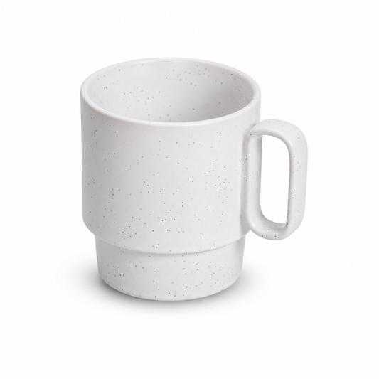 Bacimi® Stoneware Coffee Mugs Set of 4 with Metal Rack - 13.5 oz