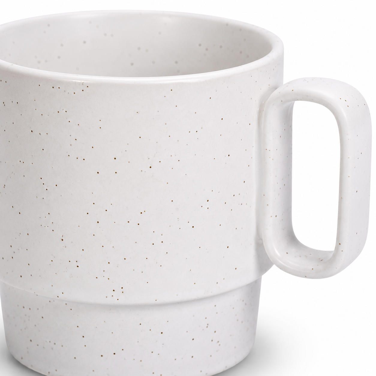 Bacimi® Stoneware Coffee Mugs Set of 4 with Metal Rack - 13.5 oz
