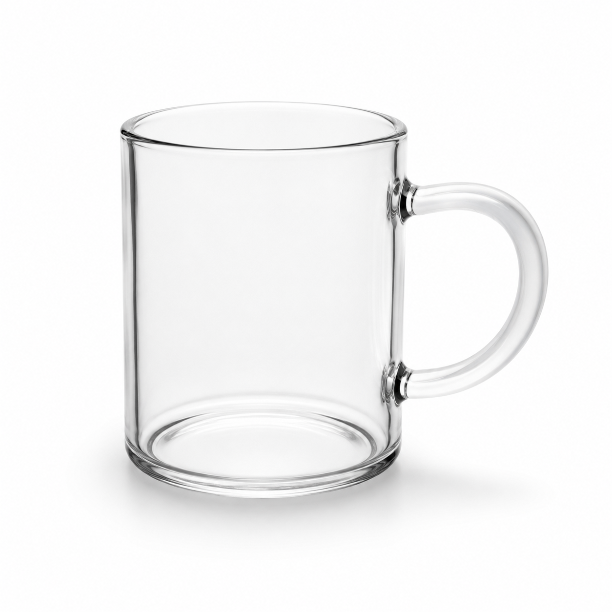 Bacimi® Clear Demitasse Mini Espresso Cups with White/Smoke Handles Set of 2 - 3 oz