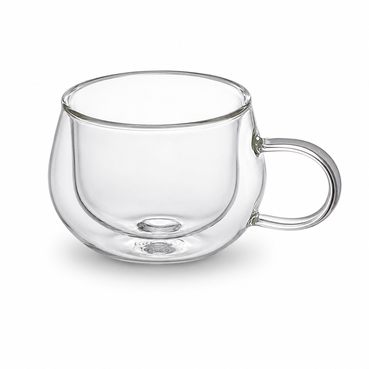 Bacimi Double Wall Borosilicate Glass Espresso Cups  Set of 4 -3.5oz