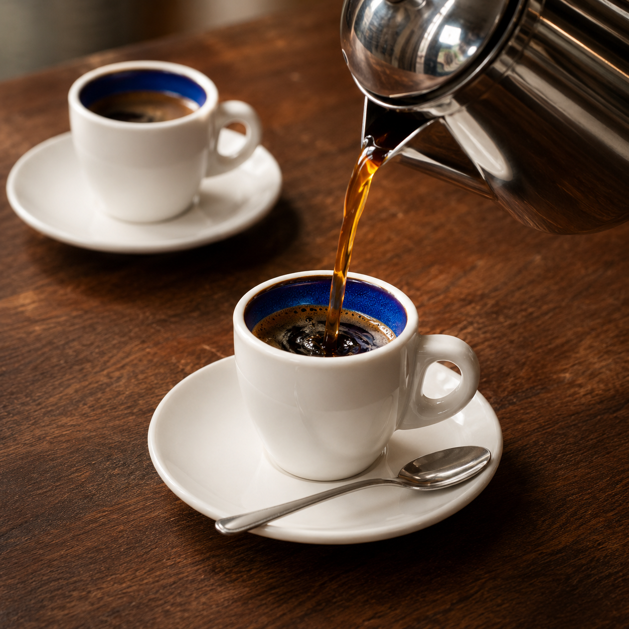 Bacimi® Espresso Cups and Saucers Set of 4 -  2.7oz