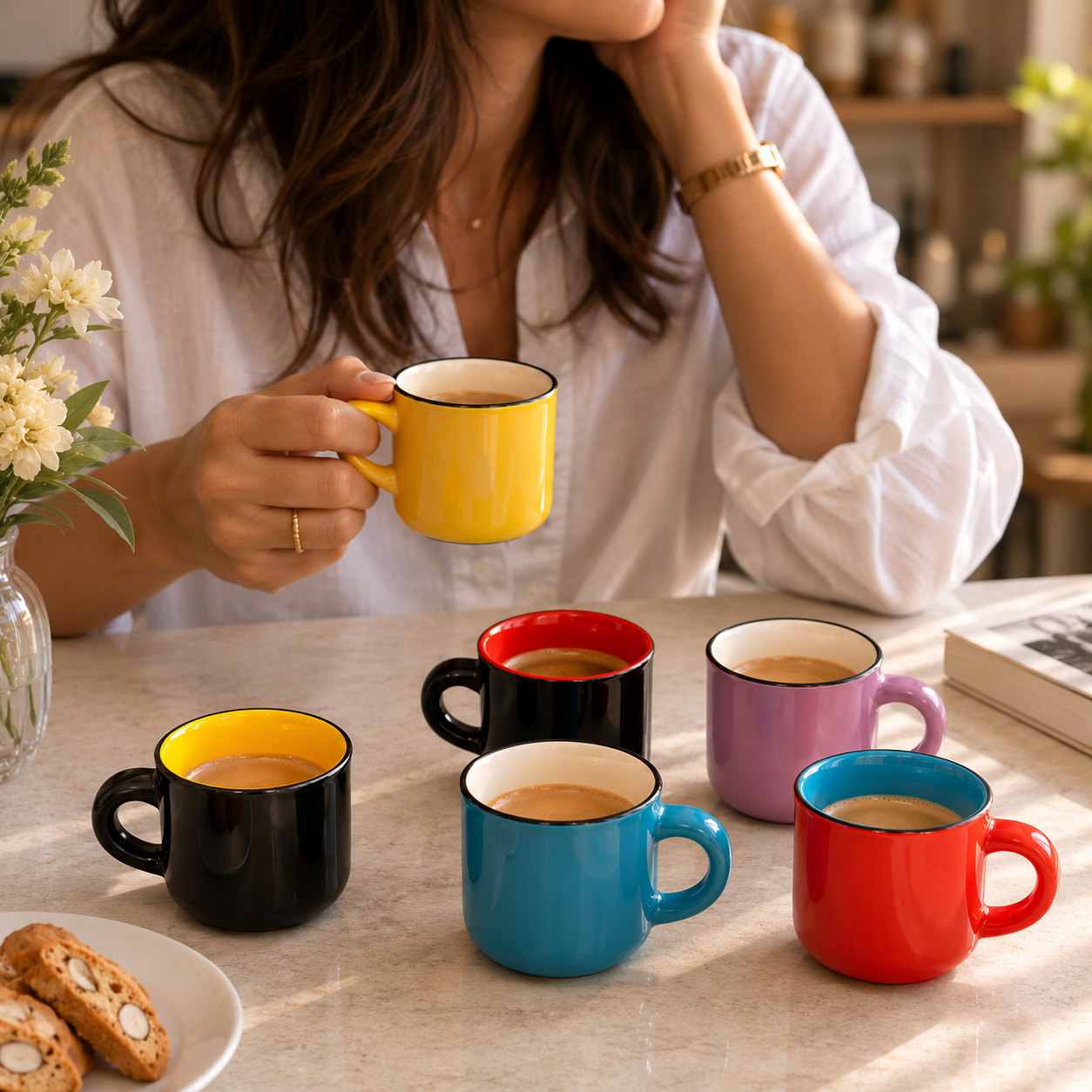 Bacimi® Demitasse Espresso Cups Set of 6 - 3oz