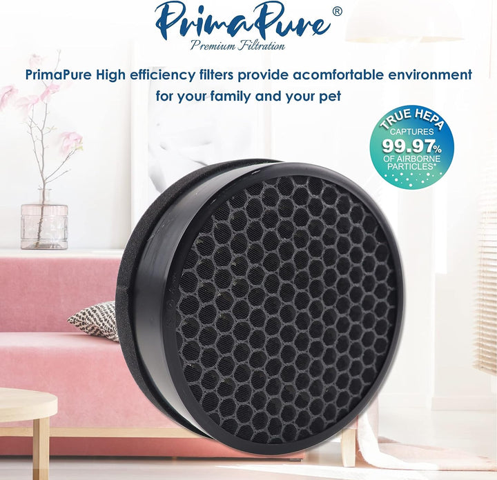 2 Pack PrimaPure H13 3 in 1 True HEPA Filter System Replacement For LV-H132, LV-H132-RF Air Purifier