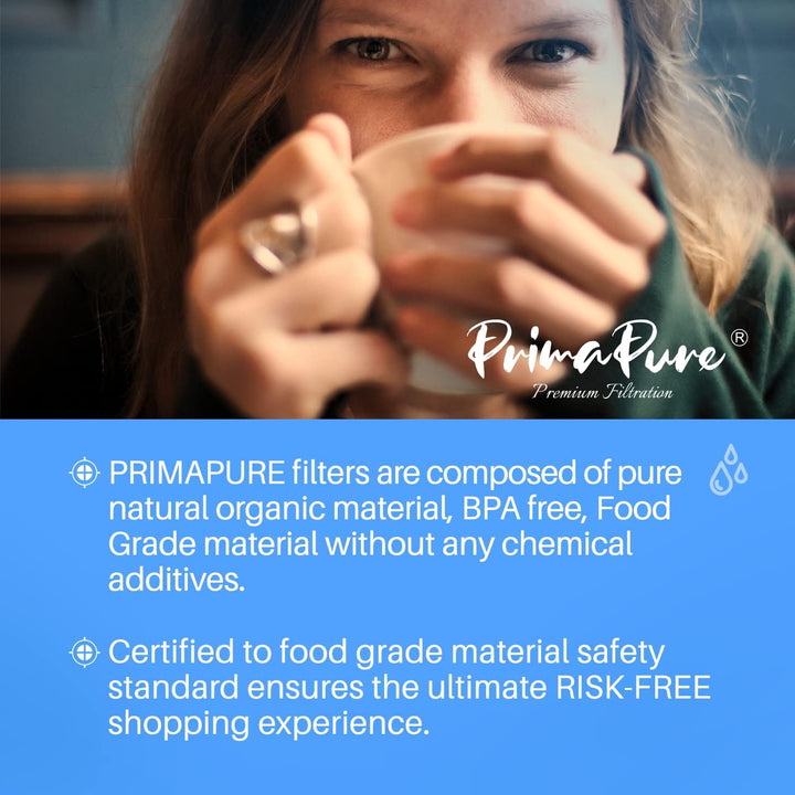 PrimaPure Espresso Coffee Machine Water Filter Replacement For Jura Capresso Clearyl White 64553 / 01 Certified To NSF / ANSI 42 BY IAPMO R&T