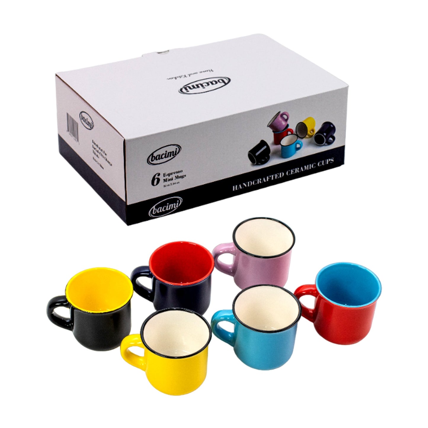 Bacimi® Demitasse Espresso Cups Set of 6 - 3oz