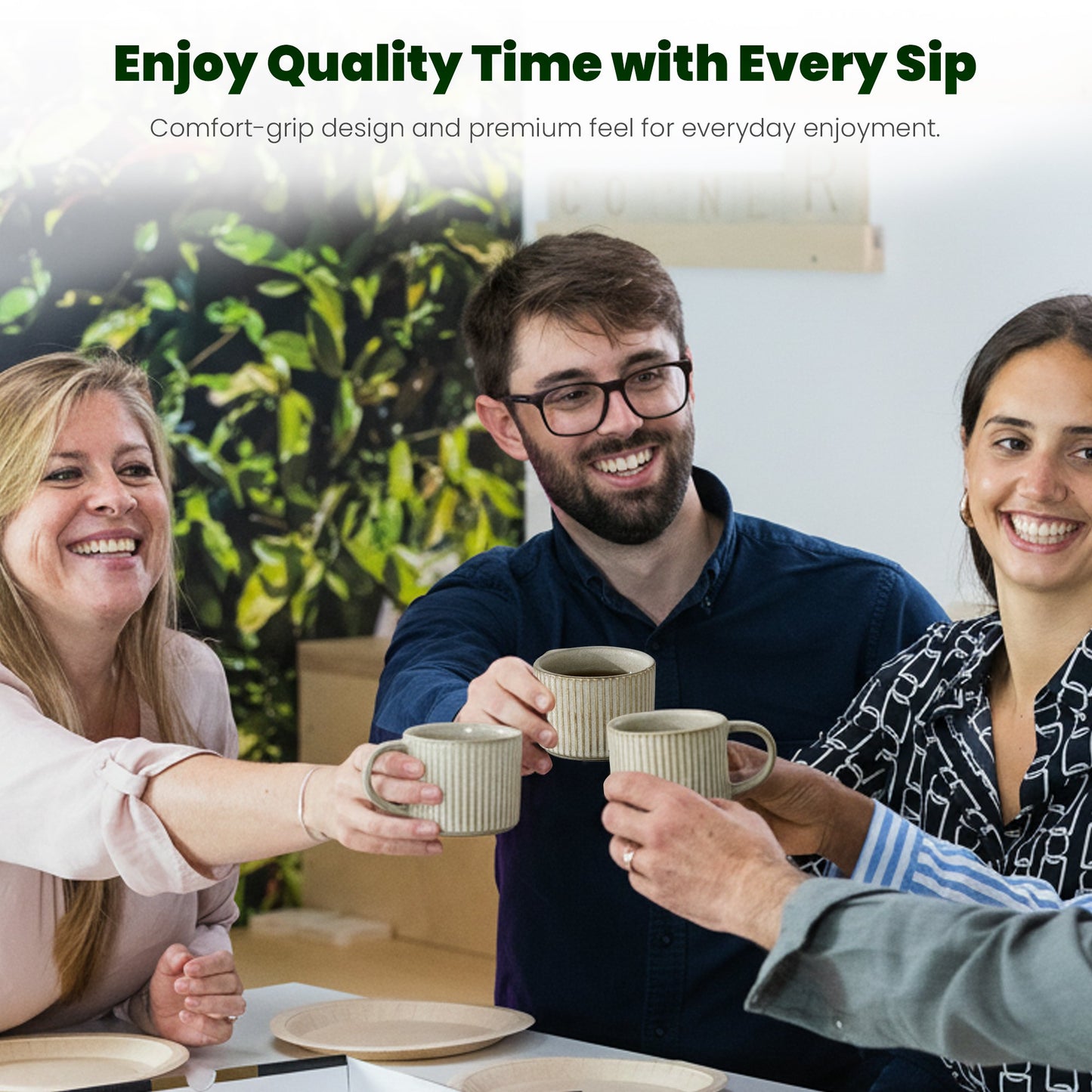 Bacimi® Set Of 4 Mini Espresso Cups With Saucers - 3 oz